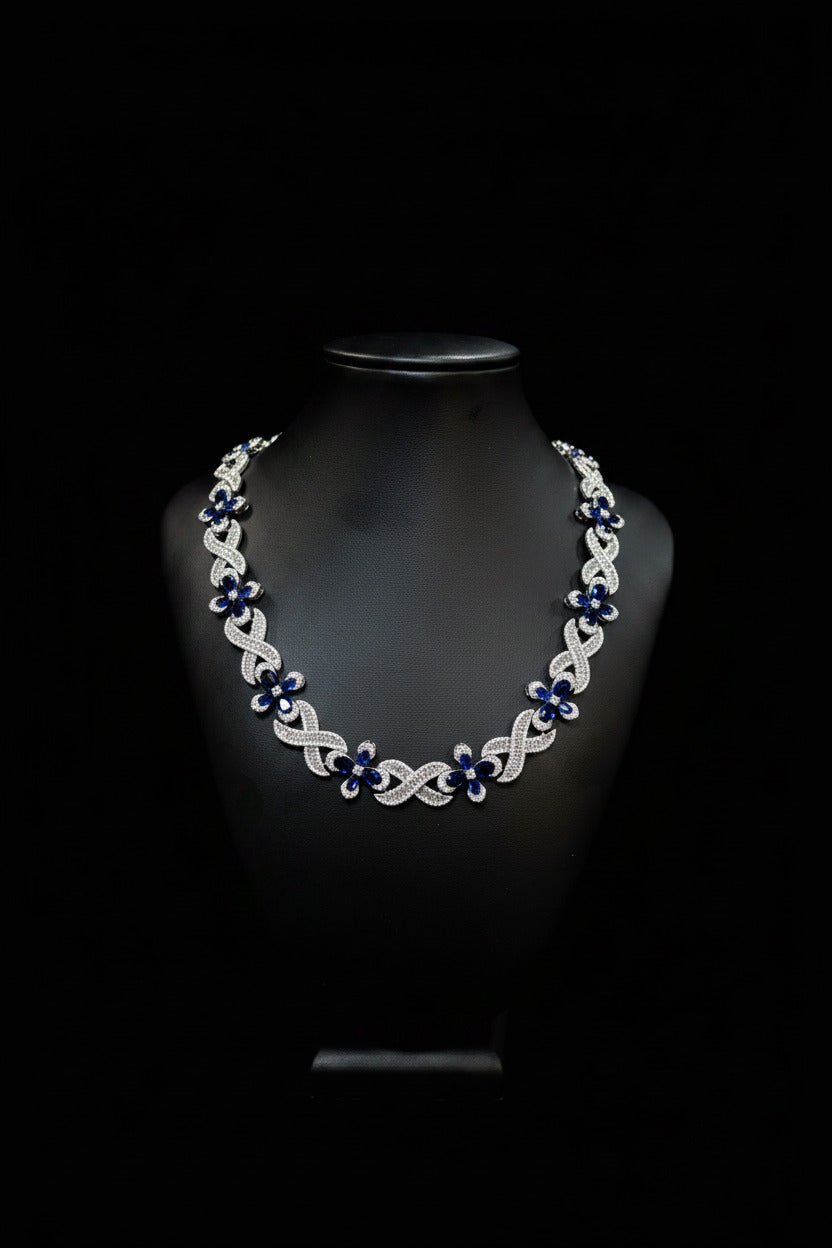 Cross xifinity blue necklace