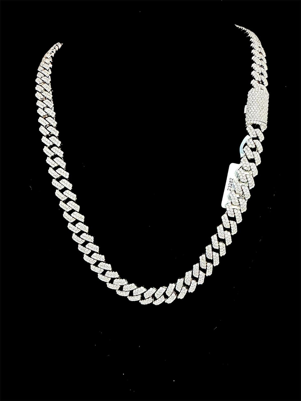 VVS Lab Made Moissanite 12 MM Cuban Link Chain